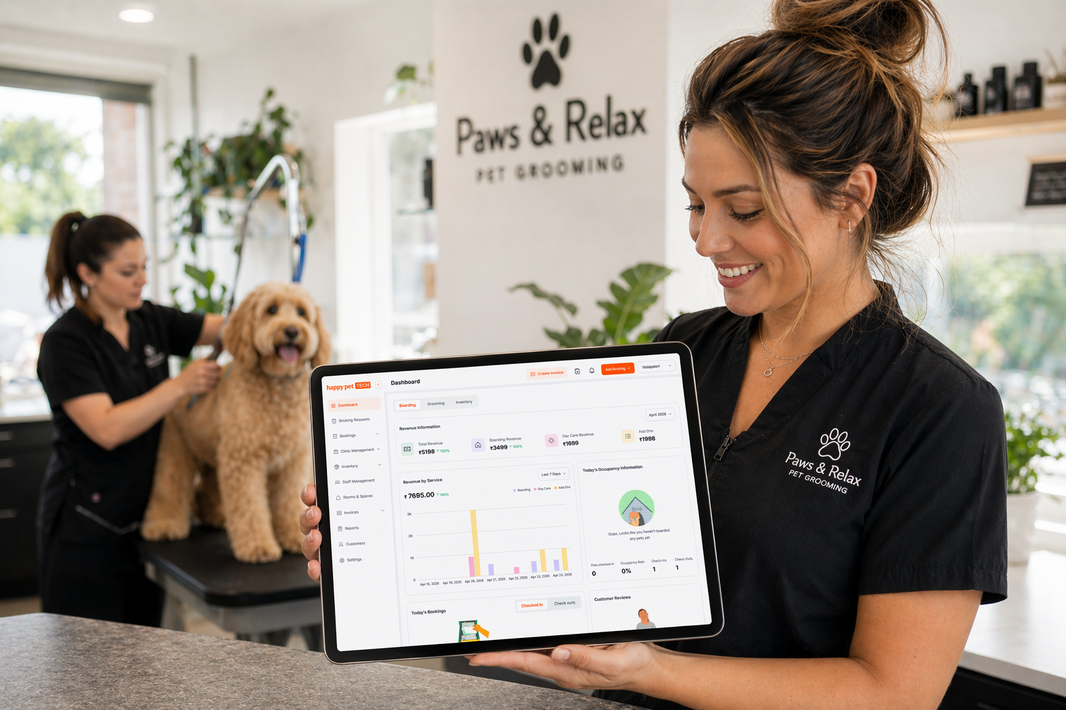 happy eurpean customer using happy pet tech